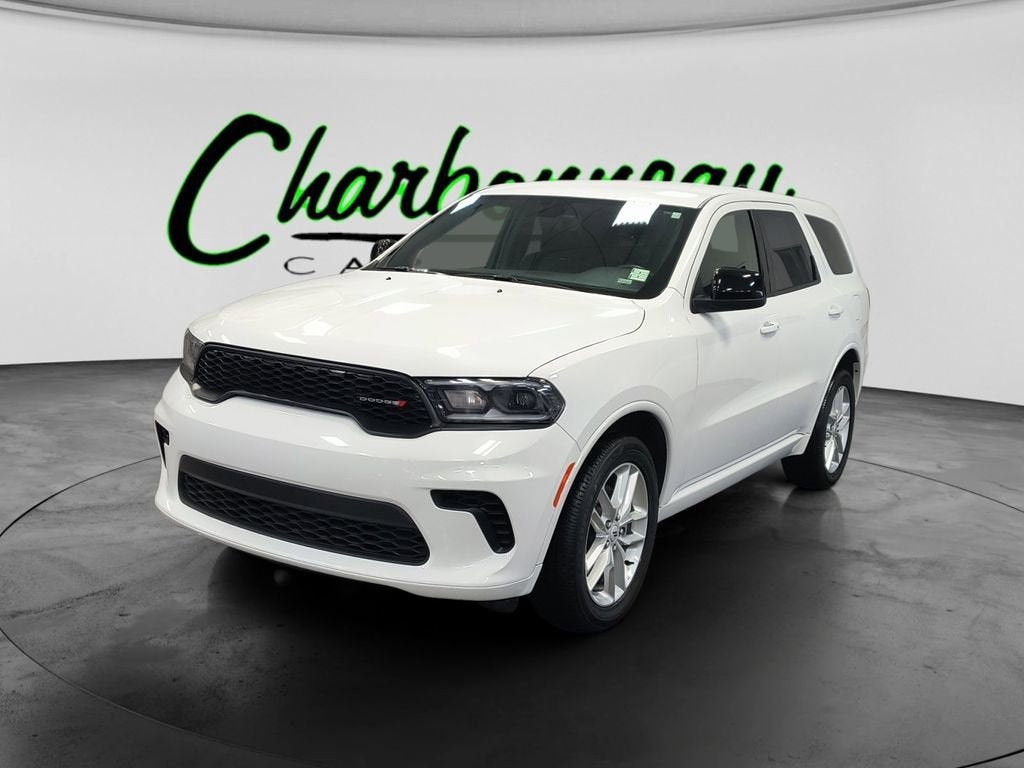 2025 Dodge Durango GT in White — front three-quarter view