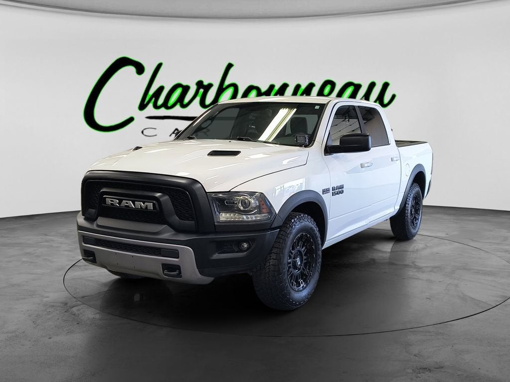 2016 RAM 1500 Rebel in White — front three-quarter view