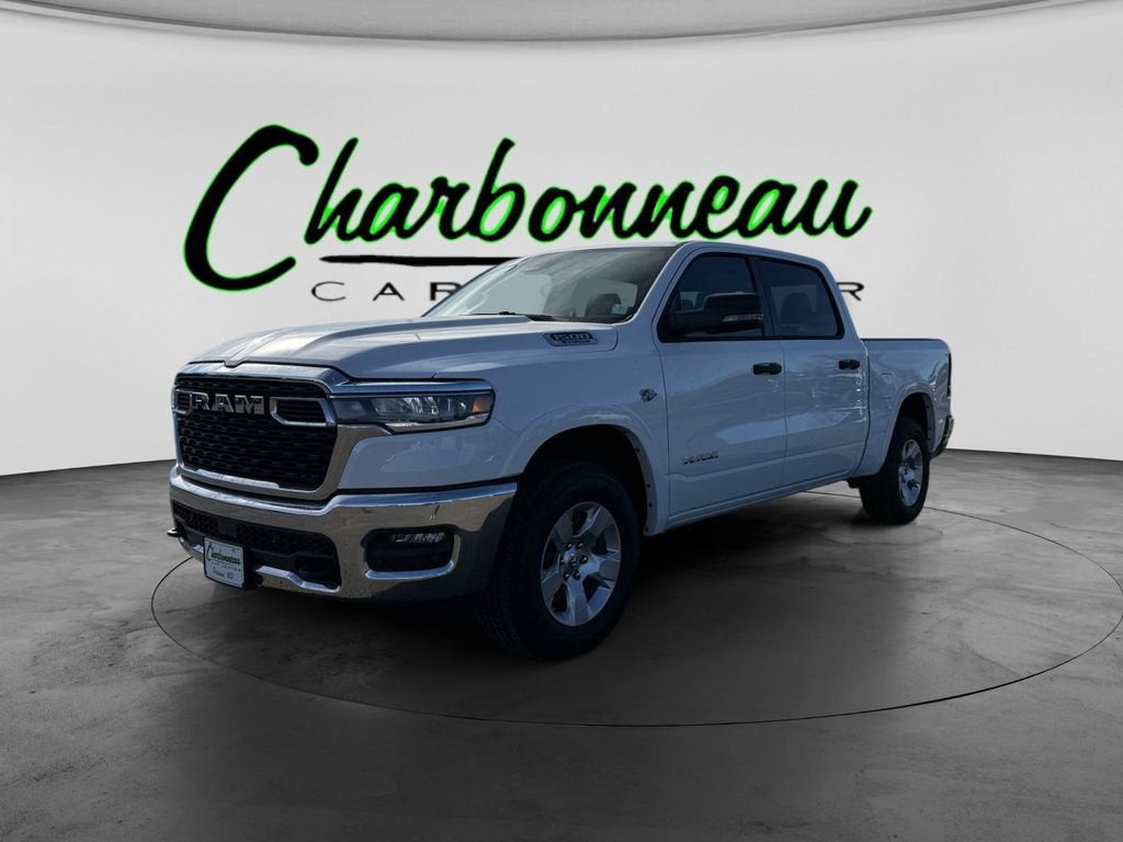 2026 RAM 1500 Big Horn in White — front three-quarter view