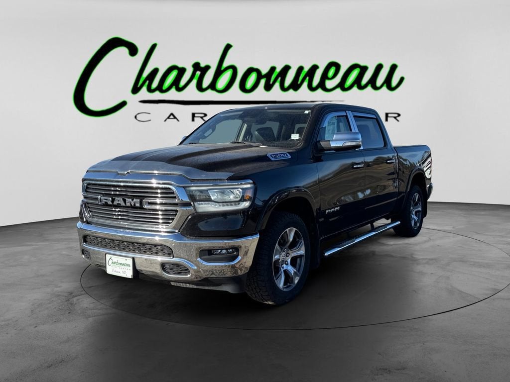 2022 RAM 1500 Laramie in Black — front three-quarter view