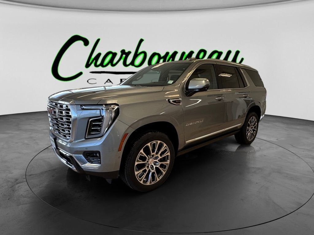 2026 GMC Yukon Denali in Sterling Metallic — front three-quarter view