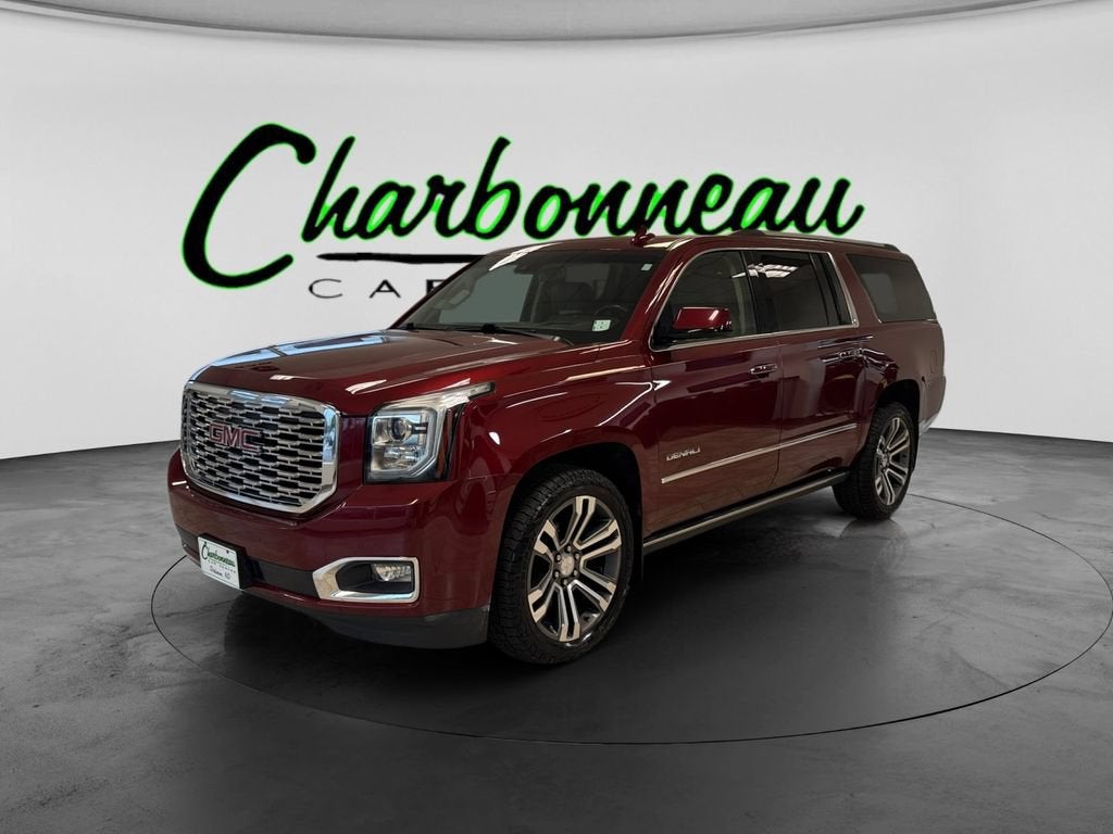 2019 GMC Yukon XL Denali in Crimson Red Tintcoat — front three-quarter view