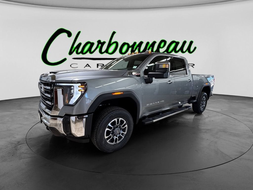 2026 GMC Sierra 2500 HD SLT in Sterling Metallic — front three-quarter view