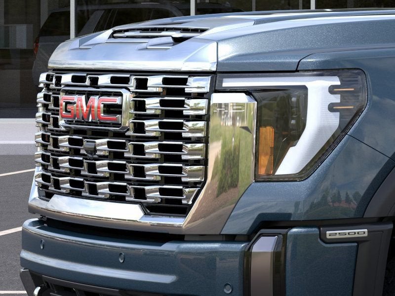 2026 GMC Sierra 2500 HD Denali in Downpour Metallic — front three-quarter view
