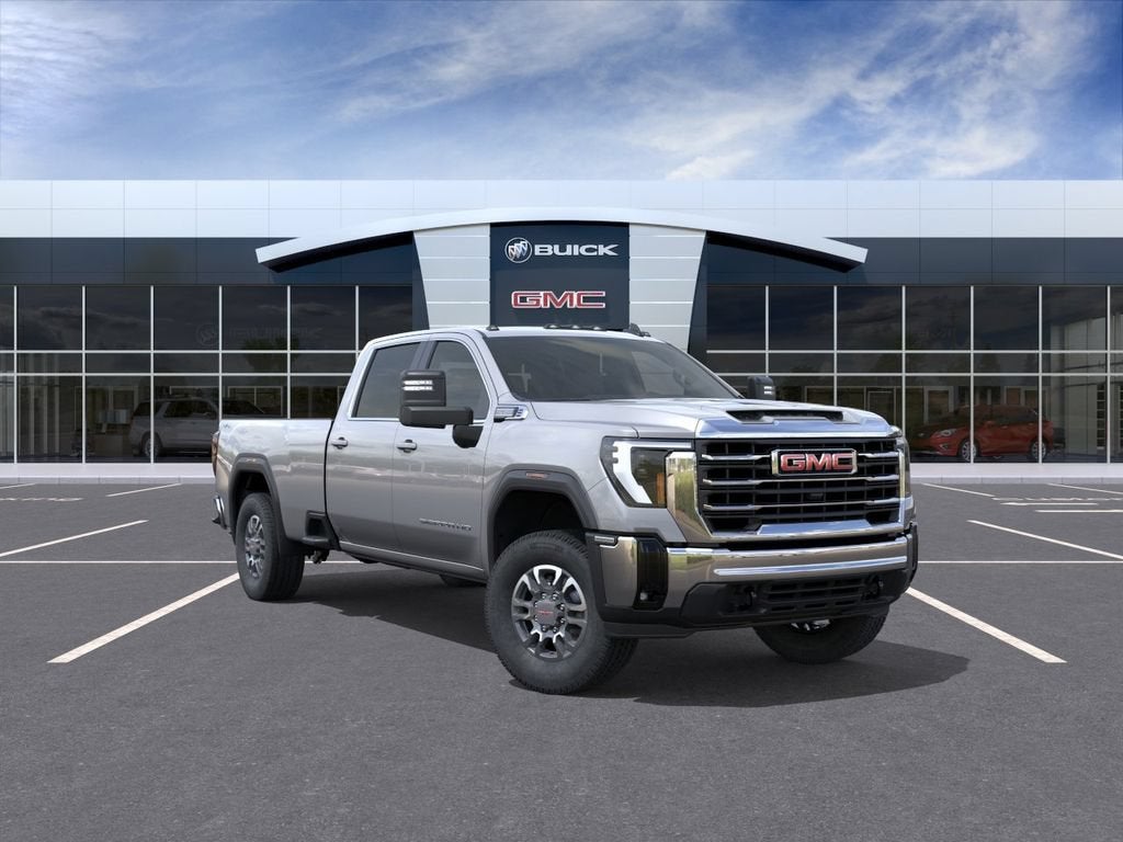 2026 GMC Sierra 3500 HD SLE in Sterling Metallic — front three-quarter view
