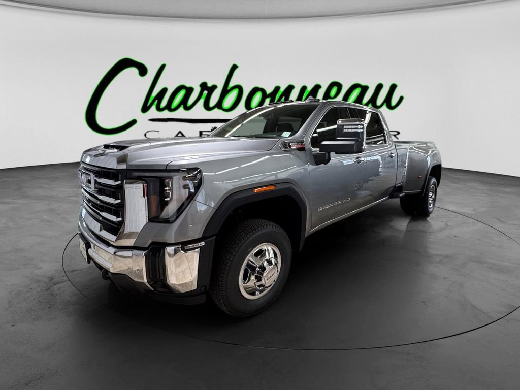 2026 GMC Sierra 3500 HD SLT DRW in Sterling Metallic — front three-quarter view
