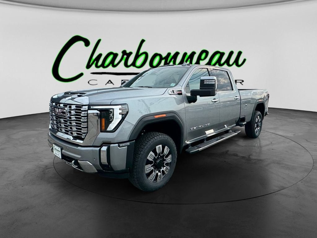 2026 GMC Sierra 3500 HD Denali in Sterling Metallic — front three-quarter view
