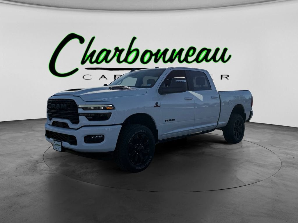 2026 RAM 2500 Laramie in White — front three-quarter view