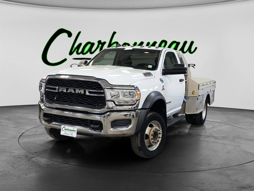2019 RAM 5500 Chassis Cab Tradesman in White — front three-quarter view