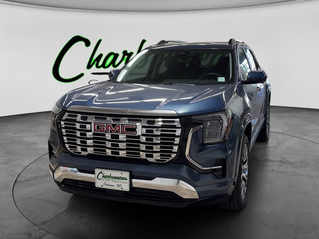 2027 GMC Terrain AWD Denali in Downpour Metallic — front three-quarter view