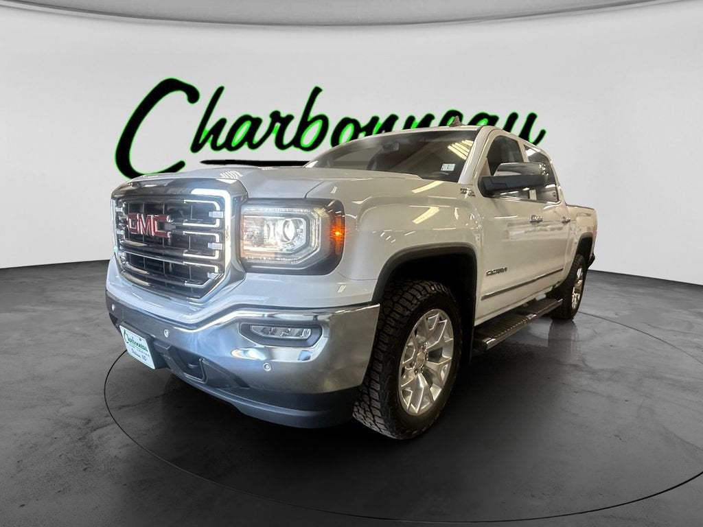 2017 GMC Sierra 1500 SLT in Summit White — front three-quarter view