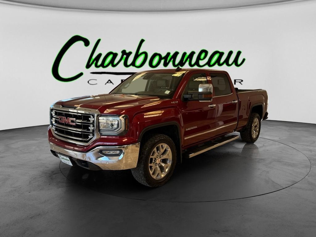 2018 GMC Sierra 1500 SLT in Red Quartz Tintcoat — front three-quarter view
