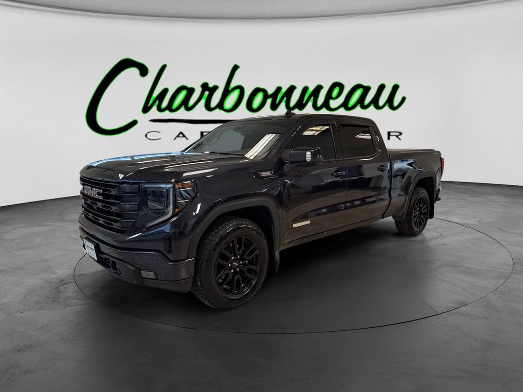 2023 GMC Sierra 1500 Elevation in Titanium Rush Metallic — front three-quarter view