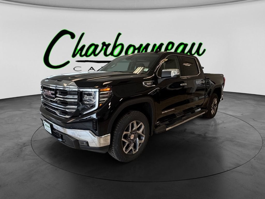 2026 GMC Sierra 1500 SLT in Onyx Black — front three-quarter view