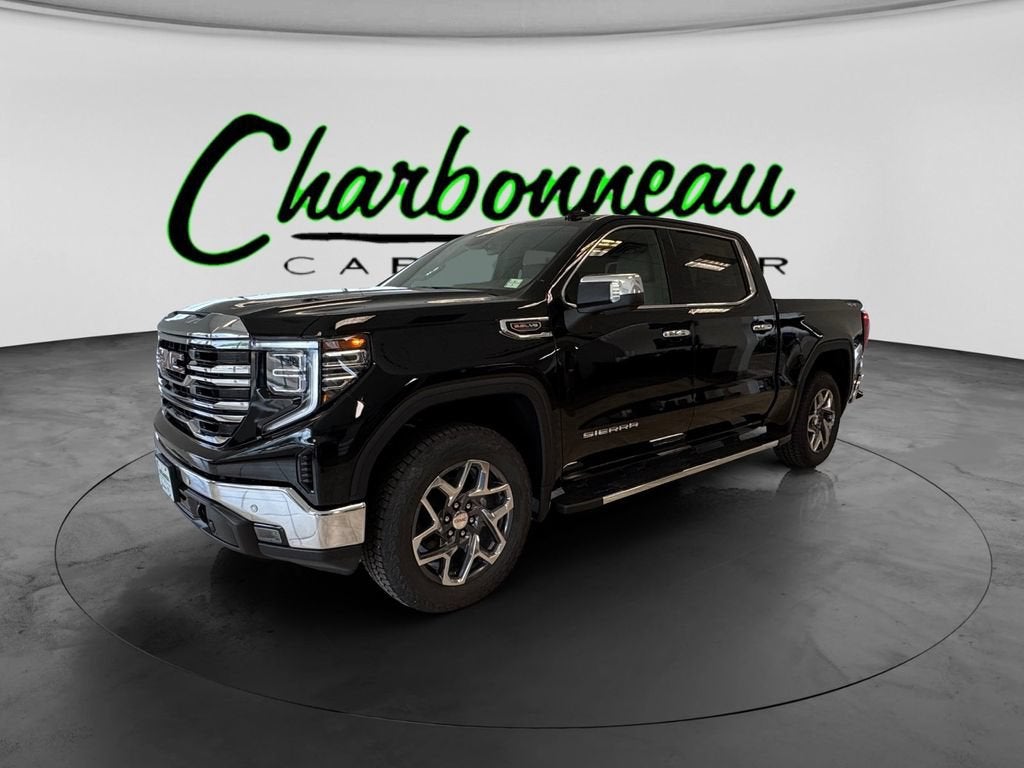 2026 GMC Sierra 1500 SLT in Onyx Black — front three-quarter view