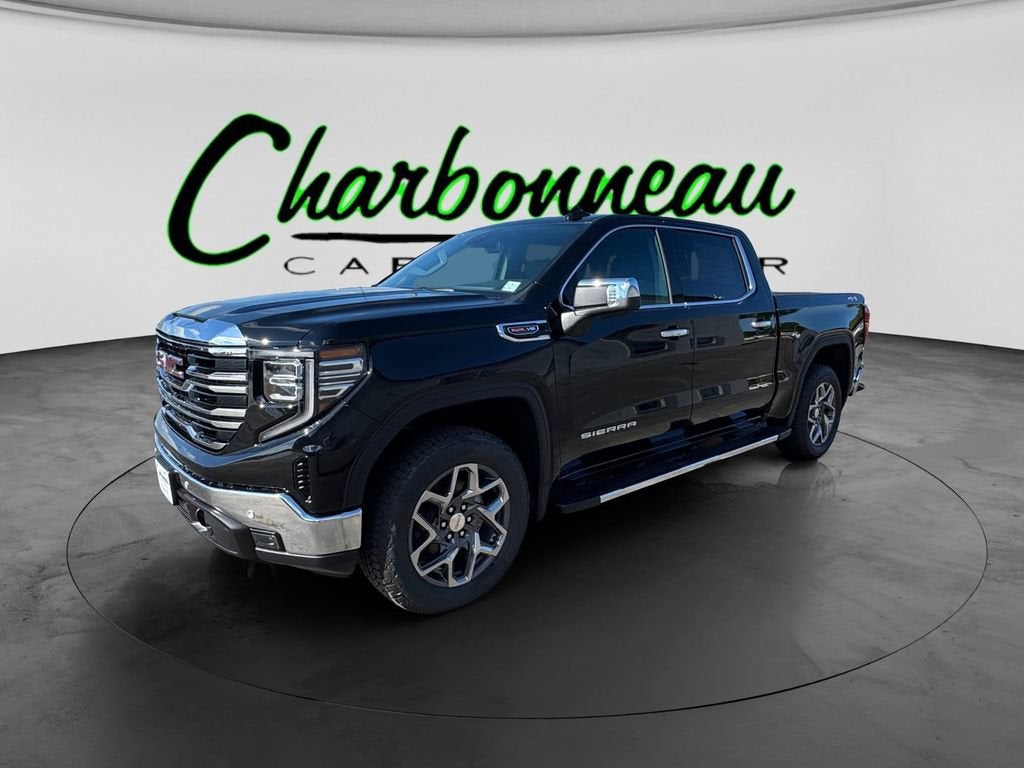 2026 GMC Sierra 1500 SLT in Onyx Black — front three-quarter view
